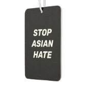 Stop Asian Hate, zwarte witte tekenwagen Luchtverfrisser (Links)