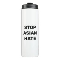 Stop Asian Hate, zwarte witte thermische trommel