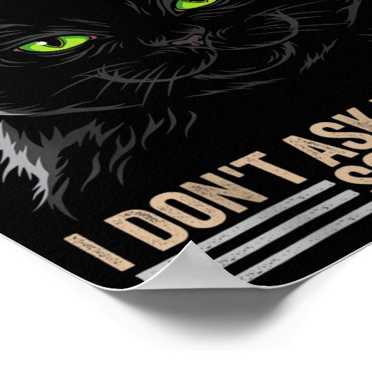 Stop Asking Why Im Crazy Cat  Poster (Hoek)