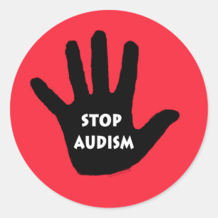 Stop audisme ronde sticker