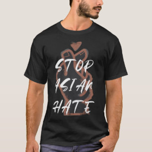 Stop Aziatisch Haat Vinger Hart Anti Racisme T-shirt