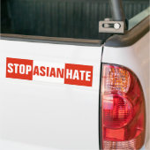 Stop Aziatische haat Bumpersticker (Op Truck)