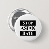 Stop Aziatische haat Ronde Button 5,7 Cm (Voorkant /achterkant)