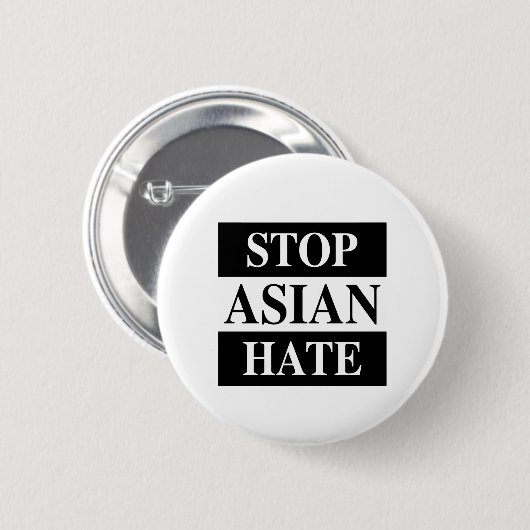 Stop Aziatische haat Ronde Button 5,7 Cm (Voorkant /achterkant)