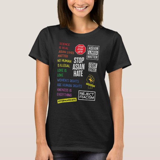 Stop Aziatische haat T-shirt (Voorkant)