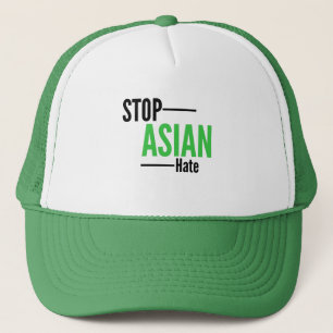 Stop Aziatische haat Trucker Pet