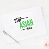 Stop Aziatische haat Vierkante Sticker (Envelop)