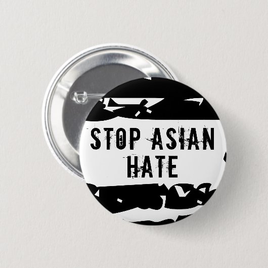 Stop Aziatische Hate Button (Voorkant /achterkant)
