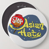 Stop Aziatische Hate Button (Voorkant /achterkant)