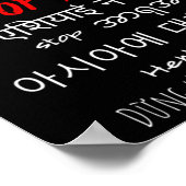 Stop Aziatische Hate Multi-Lingual op Poster (Hoek)