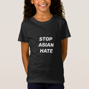 Stop Aziatische Hate, witte letters kinder T-shirt