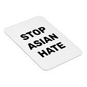 Stop Aziatische Hate, zwart wit bord Magnet Magneet (Rechterzijde)