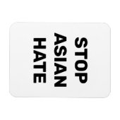 Stop Aziatische Hate, zwart wit bord Magnet Magneet (Horizontaal)