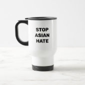 Stop Aziatische Hate, zwart wit Reisbeker (Links)