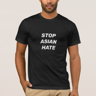 Stop Aziatische Hate, zwart wit T-shirt