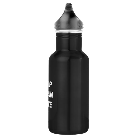 Stop Aziatische Hate, zwart wit Waterfles (Rechts)