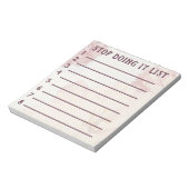 Stop Bad Habits Stop Doing it List Notitieblok (Linkerzijde)
