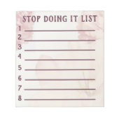 Stop Bad Habits Stop Doing it List Notitieblok (Voorkant)