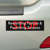 STOP-beloningsfout &strafsucces Bumpersticker (Op auto)