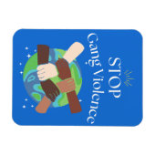 Stop Bende Geweld Flexibele Fotomagneet Magneet (Horizontaal)