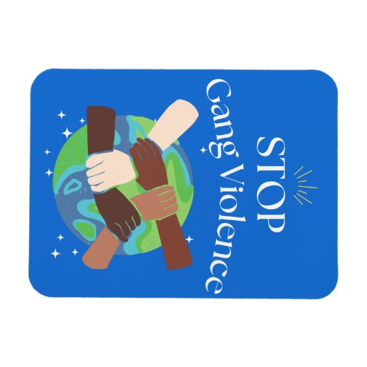 Stop Bende Geweld Flexibele Fotomagneet Magneet (Horizontaal)