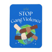 Stop Bende Geweld Flexibele Fotomagneet Magneet (Verticaal)