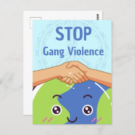 Stop Bende Geweld Handdruk voor Vrede Briefkaart