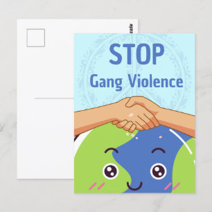 Stop Bende Geweld Handdruk voor Vrede Briefkaart