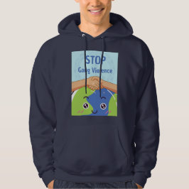 Stop Bende Geweld Handdruk voor Vrede Hoodie