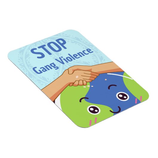 Stop Bende Geweld Handdruk voor Vrede Magneet (Rechterzijde)