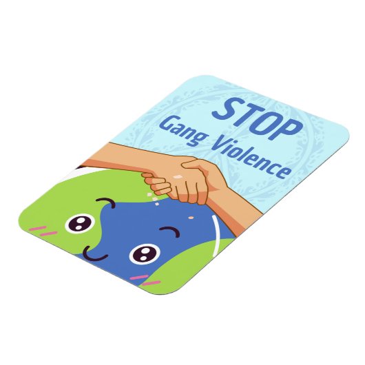 Stop Bende Geweld Handdruk voor Vrede Magneet (Linkerzijde)