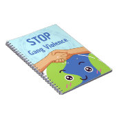 Stop Bende Geweld Handdruk voor Vrede Notitieboek (Rechterzijde)