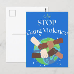 Stop Bende Geweld Handen Verstrengeld Briefkaart