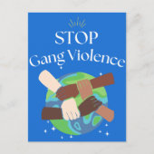 Stop Bende Geweld Handen Verstrengeld Briefkaart (Voorkant)