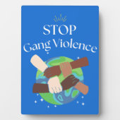 Stop Bende Geweld Handen Verstrengeld Fotoplaat (voorkant)