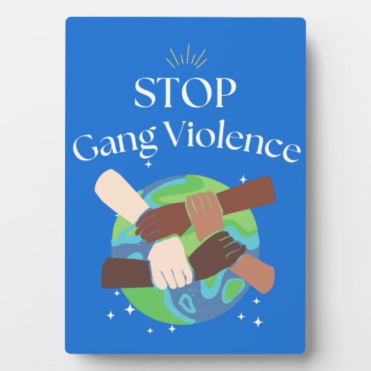 Stop Bende Geweld Handen Verstrengeld Fotoplaat (voorkant)