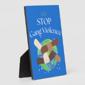 Stop Bende Geweld Handen Verstrengeld Fotoplaat (Zijkant)