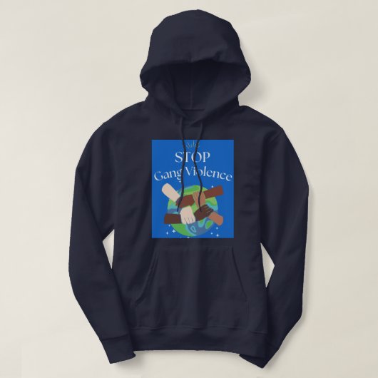 Stop Bende Geweld Handen Verstrengeld Hoodie (Design voorkant)