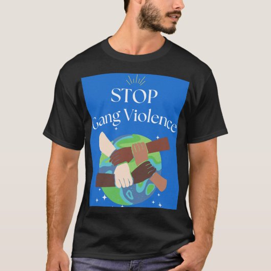 Stop Bende Geweld Handen Verstrengeld T-shirt (Voorkant)