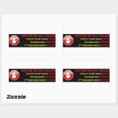 STOP - BEVESTIG UW GRONDWETTELIJKE RECHTEN RECHTHOEKIGE STICKER (Vel)