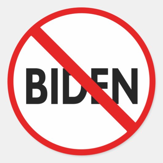 Stop Biden Ronde Sticker (Voorkant)