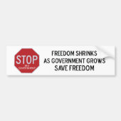 Stop Big Government Bumpersticker (Voorkant)