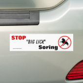 STOP "Big Lick" Soring Bumpersticker (Op auto)