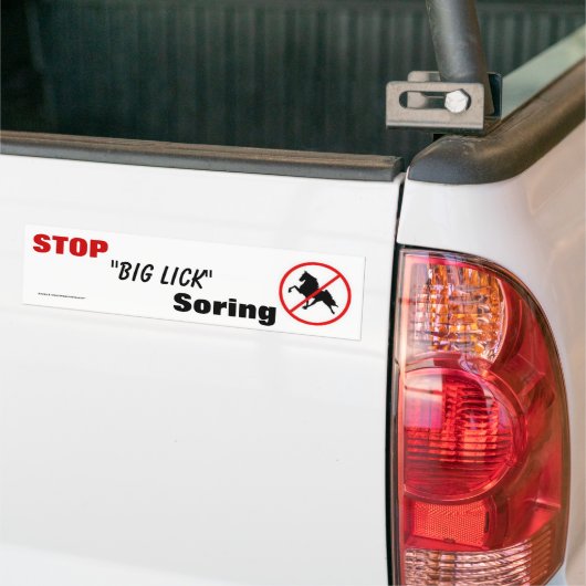 STOP "Big Lick" Soring Bumpersticker (Op Truck)