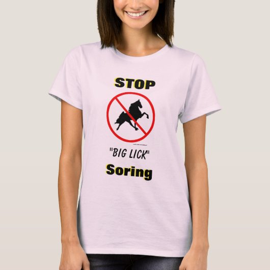 STOP "Big Lick" Soring met balsymbool T-shirt (Voorkant)