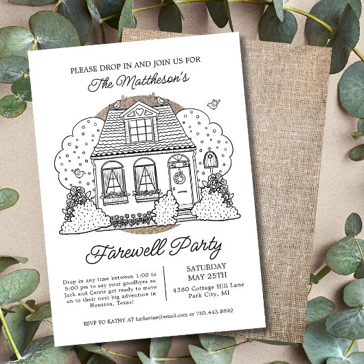 Stop bij afscheidsfeestje kaart