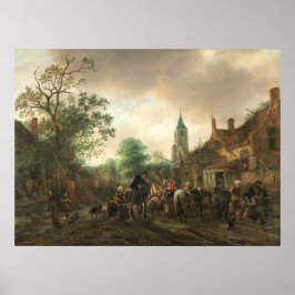 Stop bij de herberg - Isack van Ostade Fine Art Po Poster