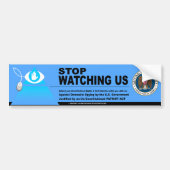 Stop binnenlandse spionage bumpersticker (Voorkant)