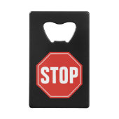 STOP Bord Creditkaart Flessenopener (Achterkant)