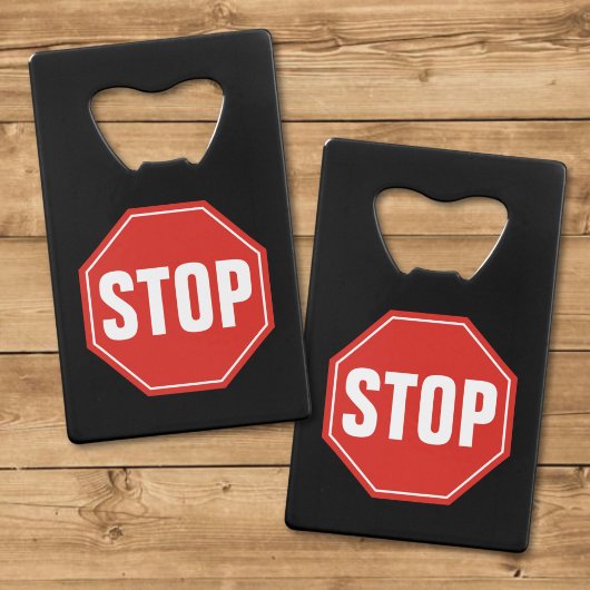 STOP Bord Creditkaart Flessenopener